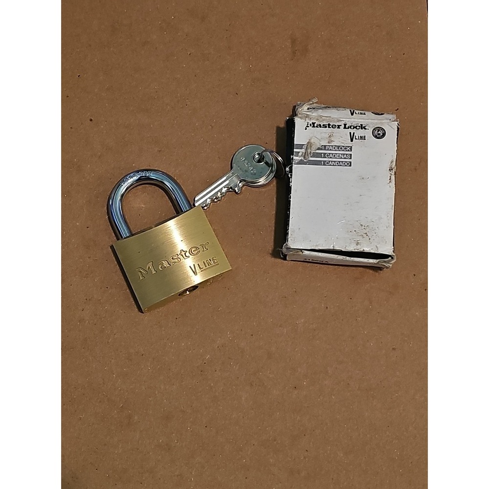 Master Lock 4150Ka Padlock, Keyed Alike, Standard Shackle, Rectangular Brass
